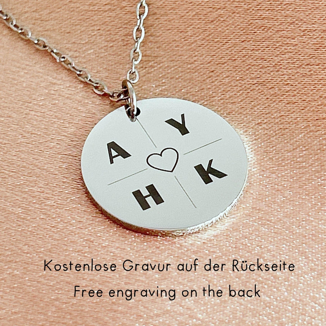 Personalisierbare Fingerabdruckkette, Fingerabdruckhalskette, Familienkette, Glücksbringer - Laasio#