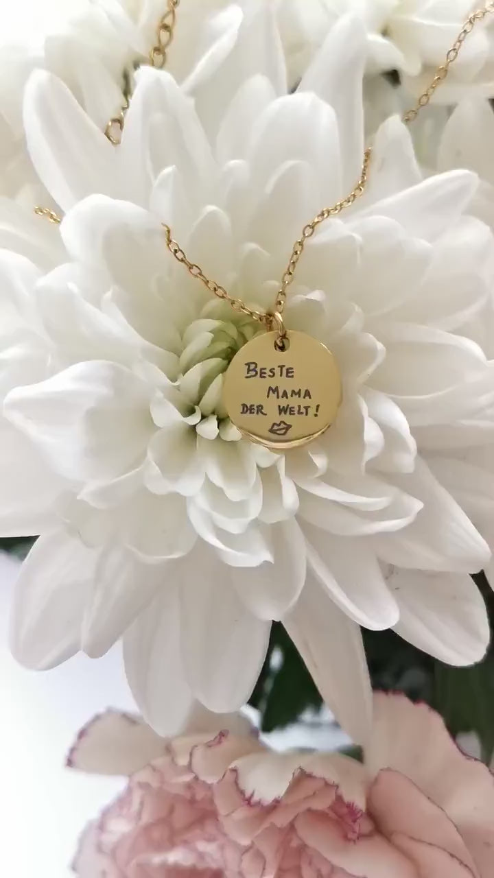 handwriting necklace, personalized Necklace for Mom ,Personalized necklace for girlfriend ,handwriting charm,