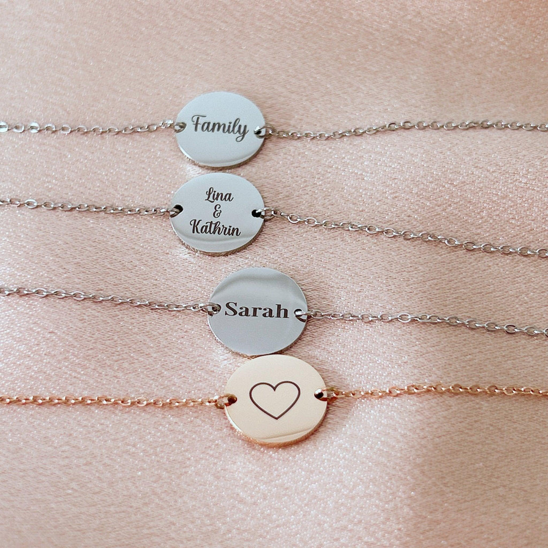 Kombinierte Geburtsblumen Armband, Armband personalisiert, Valentinstag Geschenk für sie - Laasio#