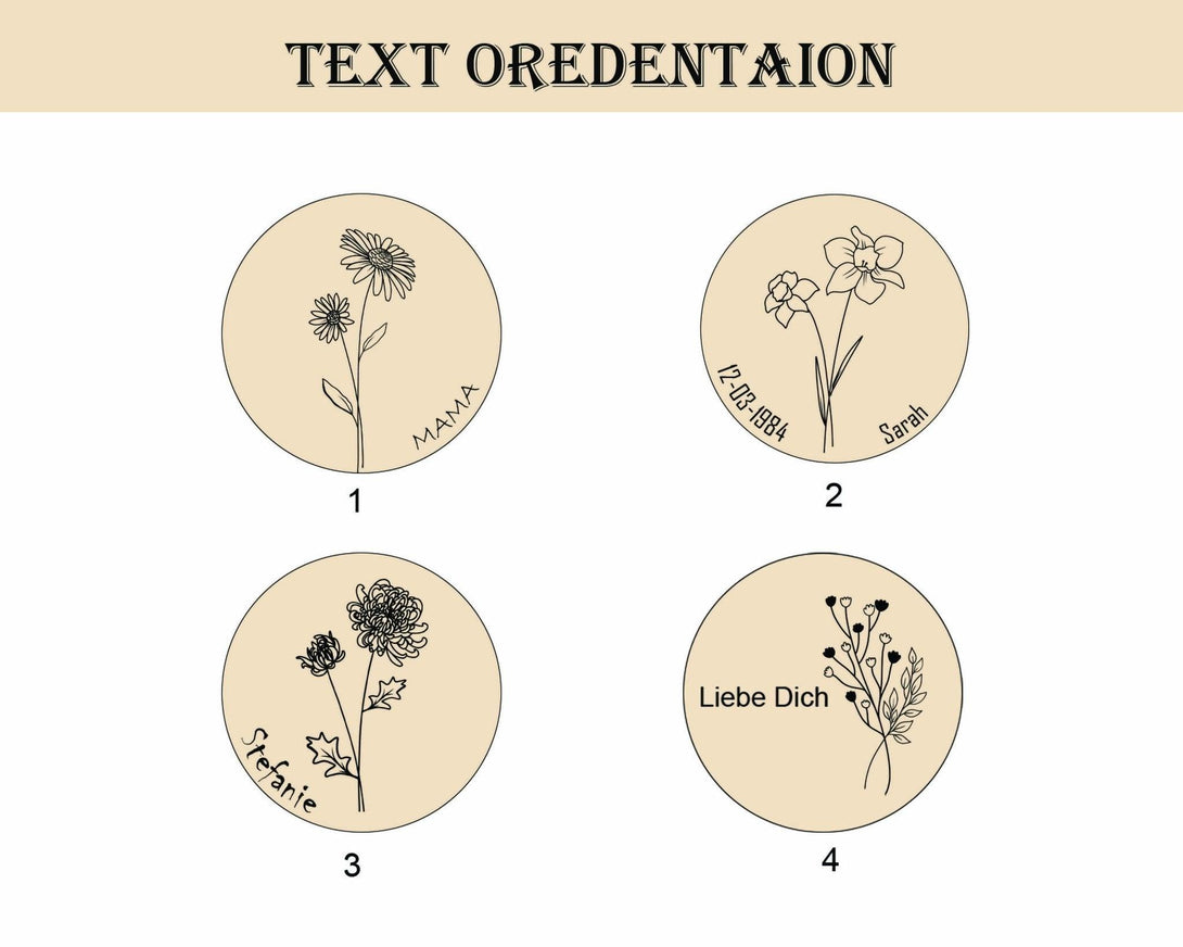 Kombinierte Geburtsblumen Armband, Armband personalisiert, Valentinstag Geschenk für sie - Laasio#