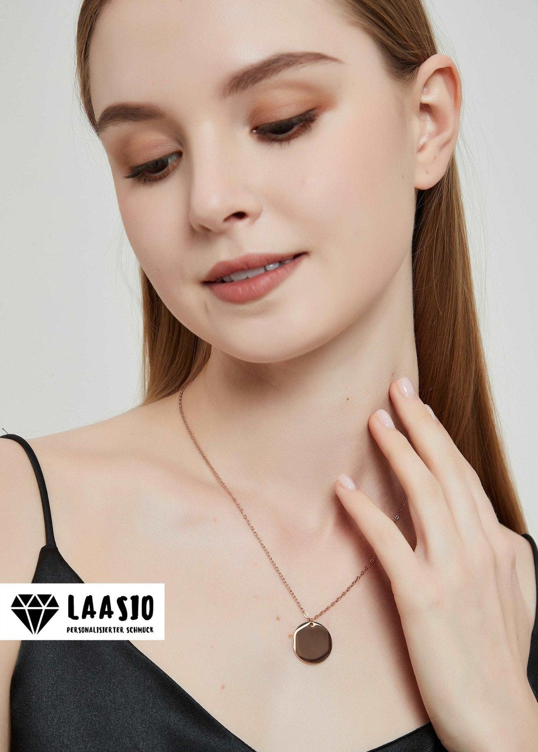 Personalisierbar Fingerabdruck Kette, Fingerabdruck Halskette mit 20mm –  Laasio
