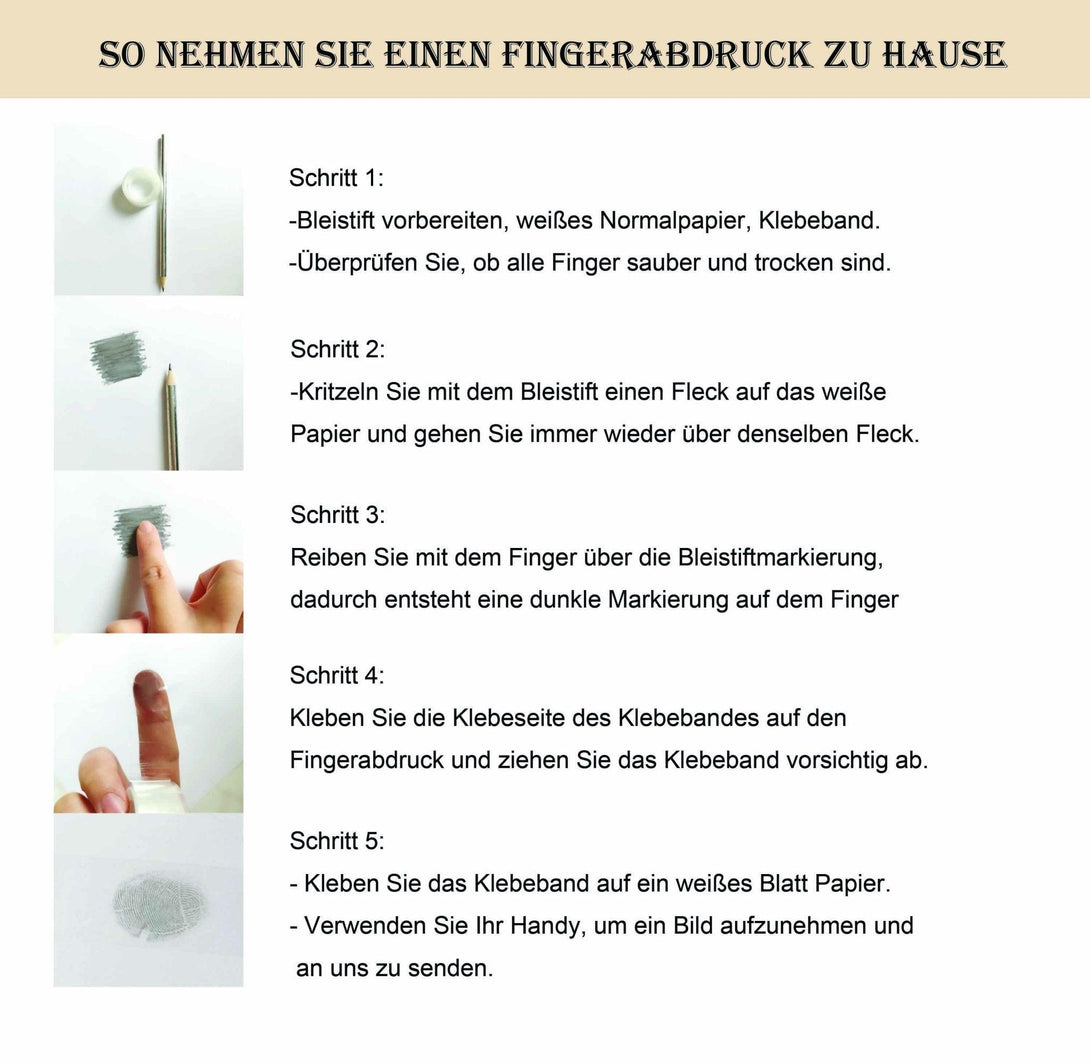 Personalisierte Halskette mit Fingerabdruck und Handschrift – Einzigartiges Andenken zum Gedenken an geliebte Menschen - Laasio#